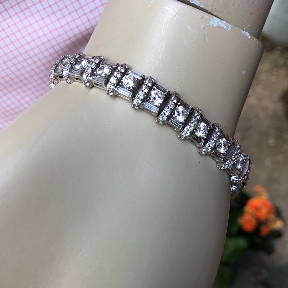 Sterling silver c.z bracelet